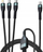 Kabllo karikimi 4smarts USB C PremiumCord Multi 60W, 3 në 1, 150 cm, e zezë