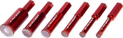 Freza me diamant Rubi Drygress R5929, 20 mm, për gres dhe pllaka, e kuqe