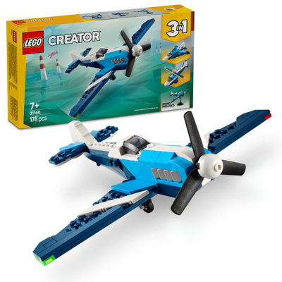 Lodër LEGO Creator 3in1 Race Plane, aeroplan garash, shumëngjyrëshe