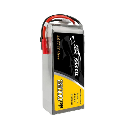 Bateri LiPo Tattu 22000mAh, 22.2V, 30C, e zezë