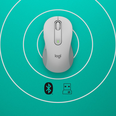 Maus Logitech Signature M650, wireless, SilentTouch, i bardhë