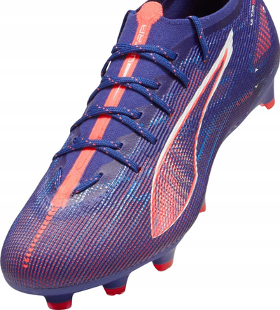 Kopa futbolli Puma Ultra 5 Pro FG AG 107685 01, për bar natyral edhe sintetik, me thumba, vjollcë
