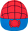 Lodër pelushi Squishmallow Disney Marvel Spiderman, 5\", super e butë, kuq e kaltër