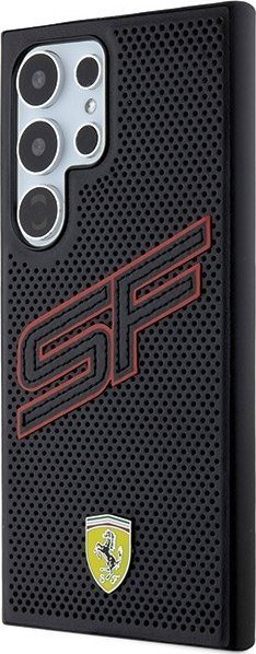 Mbulesë telefoni Ferrari Big SF Perforated për Samsung Galaxy S24 Ultra, zyrtare, e zezë