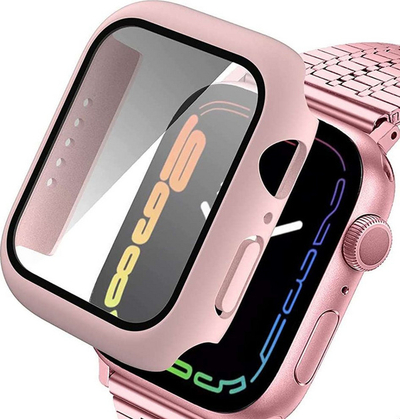 Mbrojtëse me xham Alogy për Apple Watch 7, 45 mm, rozë