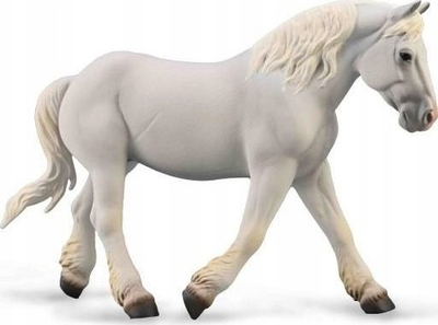 Figurë lodër CollectA Boulonnais Mare, kal gri, e pikturuar me dorë
