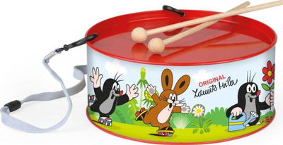 Daulle lodër Lena Drum Mole, 20cm, me shkopinj dhe litar, shumëngjyrëshe