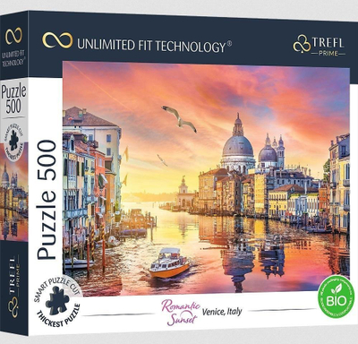 Puzzle Trefl Romantic Sunset Venice Italy, 500 copa, shumëngjyrësh