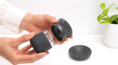 Furçë enësh Brabantia SinkSide me dozues detergjenti, gri e errët