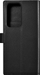 Kapak portofol Samsung iCarer Wallet Case Galaxy S23 Ultra, lëkurë natyrale, me qëndrim, i zi