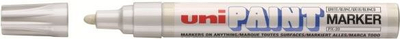 Marker Uni Mitsubishi PX20, me bazë vaji, majë e rrumbullakët, i bardhë