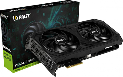 Kartelë grafike PALiT GeForce RTX 4060 Dual, 8GB GDDR6