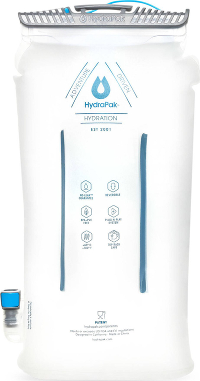 Qese uji Hydrapak Contour, rezervuar hidratimi 2L, transparente