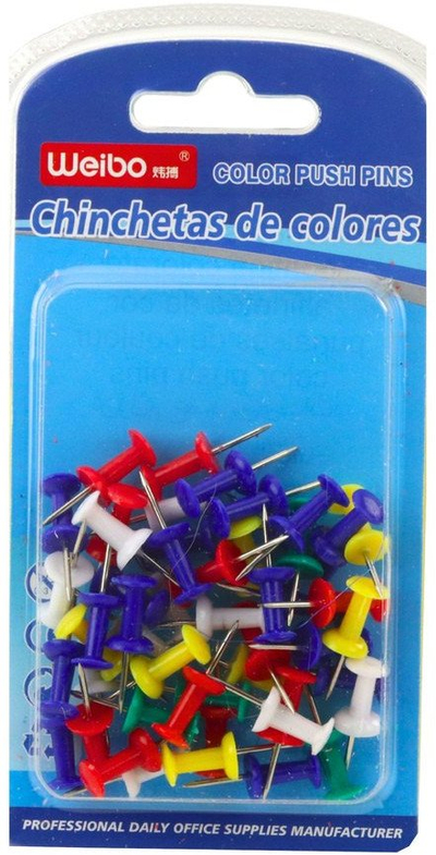 Kunjat ngjitëse shumëngjyrëshe për tabela, set 50 copë