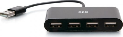 USB разпределувач C2G 4-портен, USB 3.0, SuperSpeed 5Gbps, црн