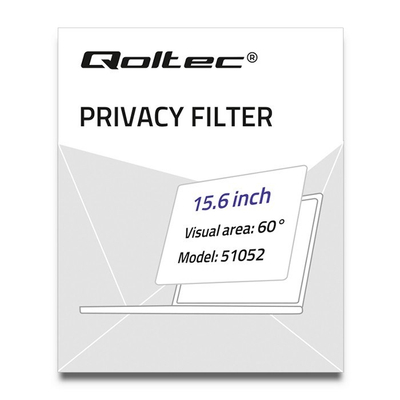 Филтер за приватност Qoltec GDPR 51052, 15.6\", 16:9