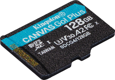 Картичка меморија Кингстон Канвас Го Плус Ген4, 128GB, МикроSDXC A2 U3, без адаптер