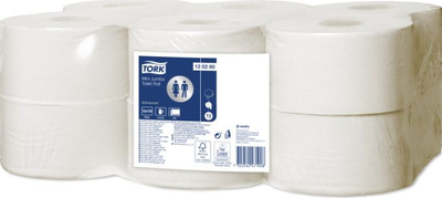 Letër higjienike Tork Mini Jumbo Advanced, 2 shtresa, e bardhë