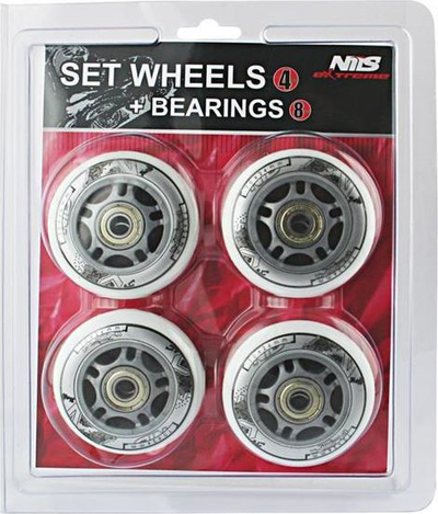 Set rrotash gome me kushineta Nils Extreme, 84x24mm, ABEC 7, 82A