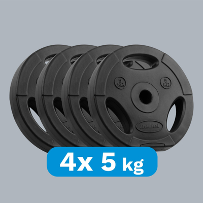 Сет битуменски тегови Rebel, 4x5kg 20kg, дупка 31mm, со рачки