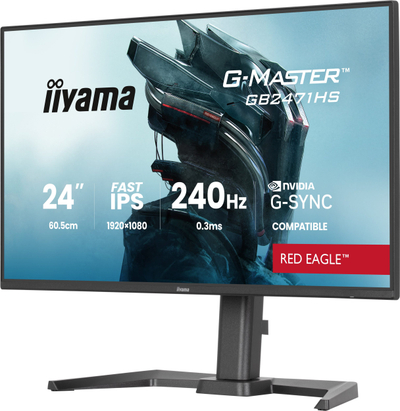 Monitor gaming Iiyama G-Master Red Eagle GB2471HS-B1, 24\", 240Hz, i zi