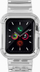 Set rrip dhe kasë Strap Light për Apple Watch 42/44mm, TPU, gri e tejdukshme