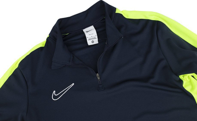 Bluzë trajnimi Nike Academy 23 Drill Top M DR1352 452, Dri FIT, me zinxhir 1/4, blu navy me jeshile neon