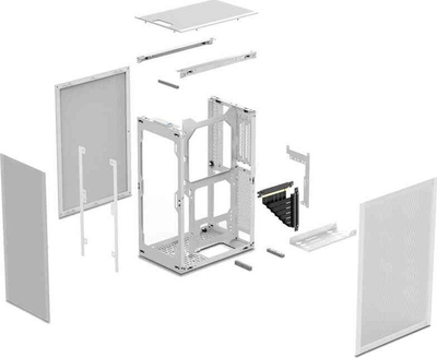 Kllëf kompjutri Ssupd Meshlicious, mini ITX, PCIe 4.0 riser, i bardhë