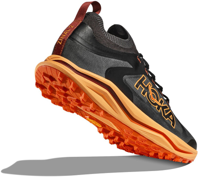 Патики за трејл HOKA Zinal 2, машки, EVA, ѓон Vibram Megagrip, црно-портокалови
