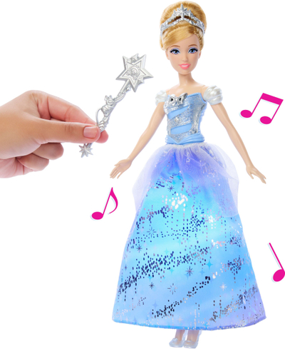 Kukull Disney Princess Cinderella Enchanted Ballgown, me drita dhe tinguj, për fëmijë 3+