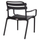 Karrige lounge oborri KORVER HM6333.02, polipropilen, 63.5x65x76cm, e zezë