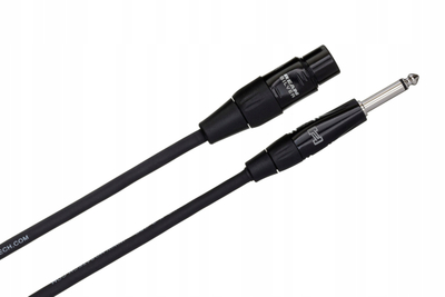 Kabllo mikrofoni Hosa HMIC-010HZ, 3 metra, XLR në 1/4" TS, e zezë