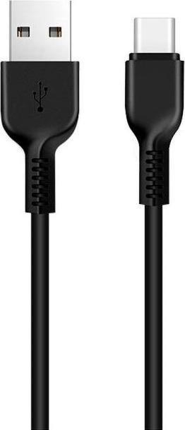 Kabllo USB Partner Tele.com USB-A me USB-C, 1 m, 2.4A, e zezë