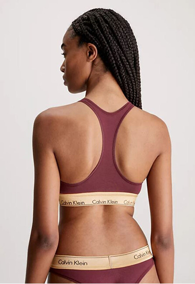 Sytjena për femra Calvin Klein Bralette, të kuqe të errëta