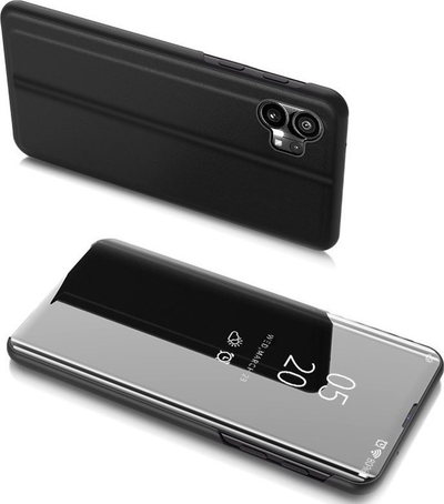 Këllëf flip Hurtel Clear View, Nothing Phone 1, PU, i zi