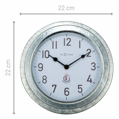 Orë muri Nextime Poppy 4301GA, e bardhë