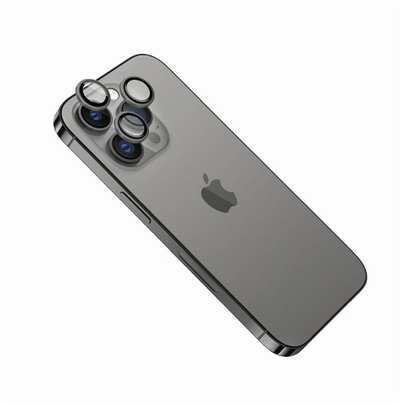 Mbrojtës kamere FIXED për Apple iPhone 14 Pro dhe 14 Pro Max, xham 9H, Space Gray