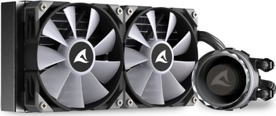 Ftohës uji për procesor Sharkoon S80 RGB, radiator 240mm, adresues RGB, i zi