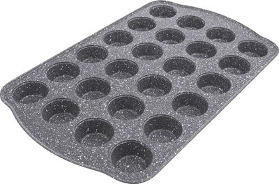 Kallëp për mini muffin, 24 gropa, 4.5 cm, jo ngjitës, futet në enëlarëse
