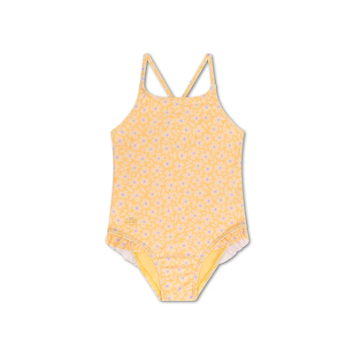 Swimsuit | Florish Yellow  | për vajza pa mëngë 122/128