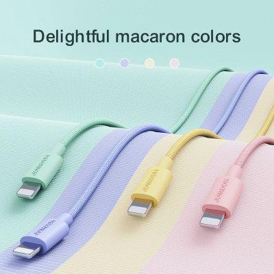 Kabllo karikimi Joyroom USB në Lightning, 2.4A, 2m, rozë
