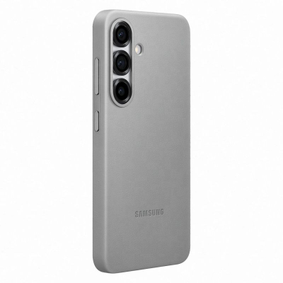 Mbulesë telefoni Samsung Kindsuit për Galaxy S25, lëkurë sintetike, gri