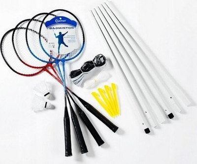 Set badminton Tactic Sunsport, për 4 persona, me rrjetë, shumëngjyrësh