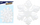Stoli flokë bore MFP Snowflake, set me 6 copë, 7.5 cm, të bardha