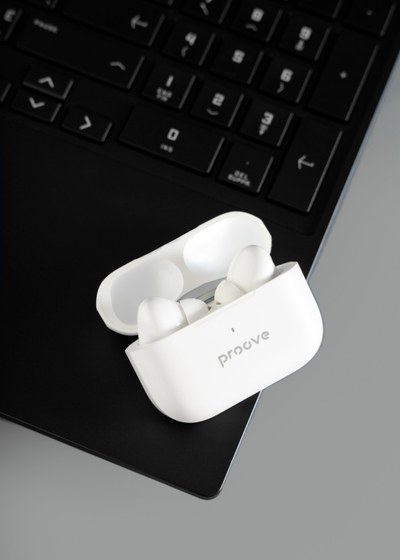 Dëgjuse wireless Proove Mainstream Pro TWS, me aplikacion, të bardha