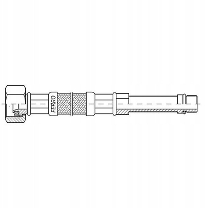 Zorrë uji fleksibile Ferro WBS93, çelik i thurur, 60 cm, G3/8 M10