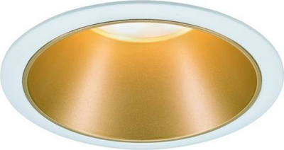 Spot tavanor Paulmann Cole Coin, LED 6.5W, 2700K, i bardhë gold matt