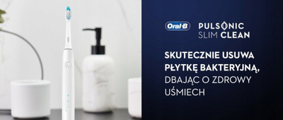 Furçë dhëmbësh elektrike Oral-B Pulsonic Slim Clean 2000, sonike, 2 mënyra larje, e zezë