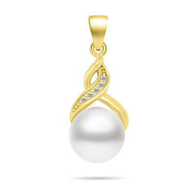 Set bizhuteri për femra Brilio Silver, vathë + varëse, i artë/bardhë