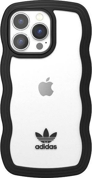 Mbulesë telefoni Adidas OR Wavy Case, iPhone 13 Pro 6.1", hardcase, e zezë transparente